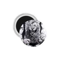 Drawing Angry Male Lion Roar Animal 1 75  Magnets by danenraven