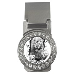 Drawing Angry Male Lion Roar Animal Money Clips (cz)  by danenraven