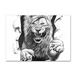 Drawing Angry Male Lion Roar Animal Sticker A4 (100 pack) Front