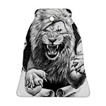 Drawing Angry Male Lion Roar Animal Bell Ornament (Two Sides) Back