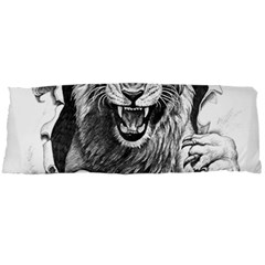 Drawing Angry Male Lion Roar Animal Body Pillow Case Dakimakura (two Sides) by danenraven