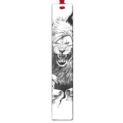 Drawing Angry Male Lion Roar Animal Large Book Marks by danenraven