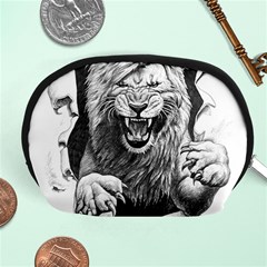 Drawing Angry Male Lion Roar Animal Accessory Pouch (medium) by danenraven