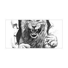 Drawing Angry Male Lion Roar Animal Yoga Headband by danenraven