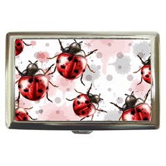 Ladybugs-pattern-texture-watercolor Cigarette Money Case by Wegoenart