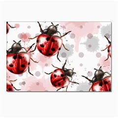 Ladybugs-pattern-texture-watercolor Postcard 4 x 6  (pkg Of 10)