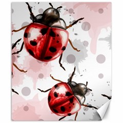 Ladybugs-pattern-texture-watercolor Canvas 8  X 10  by Wegoenart