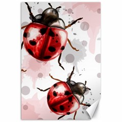 Ladybugs-pattern-texture-watercolor Canvas 20  X 30  by Wegoenart