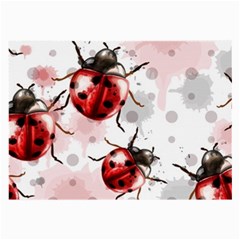 Ladybugs-pattern-texture-watercolor Large Glasses Cloth by Wegoenart