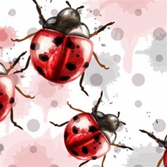 Ladybugs-pattern-texture-watercolor Play Mat (square)