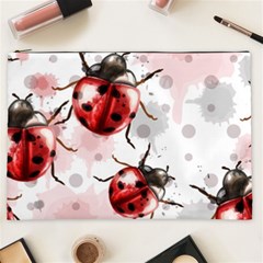 Ladybugs-pattern-texture-watercolor Cosmetic Bag (xxl) by Wegoenart