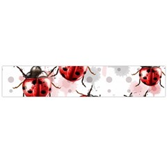 Ladybugs-pattern-texture-watercolor Large Flano Scarf  by Wegoenart