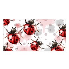 Ladybugs-pattern-texture-watercolor Satin Shawl 45  X 80  by Wegoenart