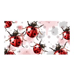 Ladybugs-pattern-texture-watercolor Satin Wrap 35  X 70  by Wegoenart