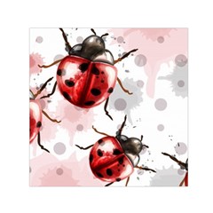 Ladybugs-pattern-texture-watercolor Square Satin Scarf (30  X 30 ) by Wegoenart