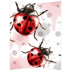 Ladybugs-pattern-texture-watercolor Back Support Cushion by Wegoenart