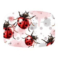 Ladybugs-pattern-texture-watercolor Mini Square Pill Box by Wegoenart