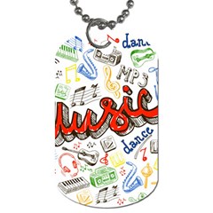 Music-color-elements Dog Tag (two Sides) by Wegoenart