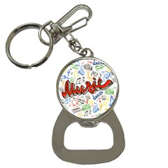 Music-color-elements Bottle Opener Key Chain by Wegoenart