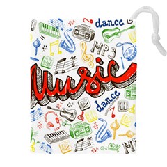 Music-color-elements Drawstring Pouch (5xl) by Wegoenart