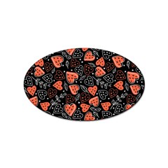 Seamless-vector-pattern-with-watermelons-hearts-mint Sticker Oval (10 Pack)