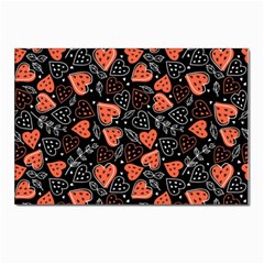 Seamless-vector-pattern-with-watermelons-hearts-mint Postcard 4 x 6  (pkg Of 10) by Wegoenart