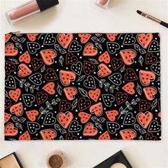 Seamless-vector-pattern-with-watermelons-hearts-mint Cosmetic Bag (xxl) by Wegoenart