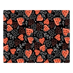 Seamless-vector-pattern-with-watermelons-hearts-mint Double Sided Flano Blanket (large)  by Wegoenart