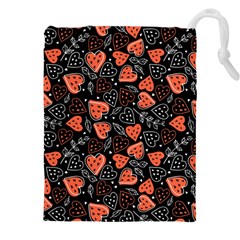 Seamless-vector-pattern-with-watermelons-hearts-mint Drawstring Pouch (5xl) by Wegoenart