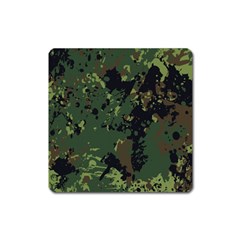 Military Background Grunge Square Magnet by Wegoenart