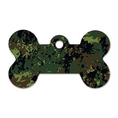 Military Background Grunge Dog Tag Bone (two Sides) by Wegoenart