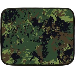 Military Background Grunge Fleece Blanket (mini) by Wegoenart