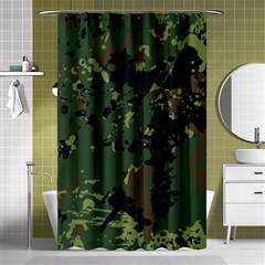 Military Background Grunge Shower Curtain 48  X 72  (small)  by Wegoenart