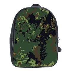 Military Background Grunge School Bag (xl) by Wegoenart