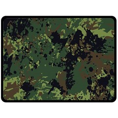 Military Background Grunge Double Sided Fleece Blanket (large)  by Wegoenart