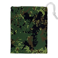 Military Background Grunge Drawstring Pouch (5xl) by Wegoenart