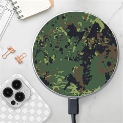 Military Background Grunge Wireless Charger by Wegoenart