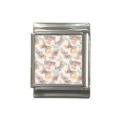 Pattern-with-hand-drawn-butterflies Italian Charm (13mm) by Wegoenart