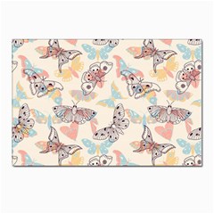 Pattern-with-hand-drawn-butterflies Postcard 4 x 6  (pkg Of 10) by Wegoenart