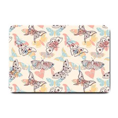 Pattern-with-hand-drawn-butterflies Small Doormat by Wegoenart