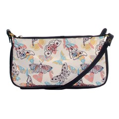 Pattern-with-hand-drawn-butterflies Shoulder Clutch Bag by Wegoenart