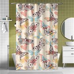 Pattern-with-hand-drawn-butterflies Shower Curtain 48  x 72  (Small)  Curtain(48  X 72 ) - 42.18 x64.8  Curtain(48  X 72 )