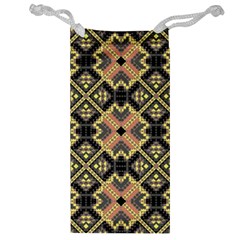 Seamless-mexican-pattern Jewelry Bag by Wegoenart