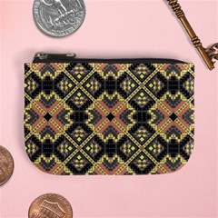 Seamless-mexican-pattern Mini Coin Purse by Wegoenart