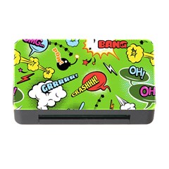 Modern-comics-background-pattern-with-bombs-lightening-jagged-clouds-speech-bubbles Memory Card Reader With Cf by Wegoenart