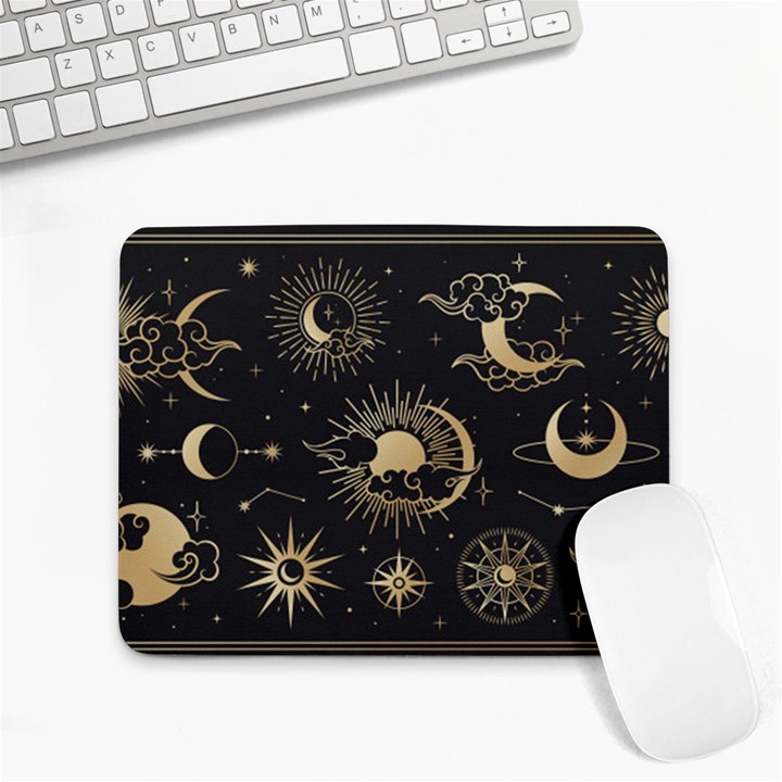 Asian-set-with-clouds-moon-sun-stars-vector-collection-oriental-chinese-japanese-korean-style Small Mousepad