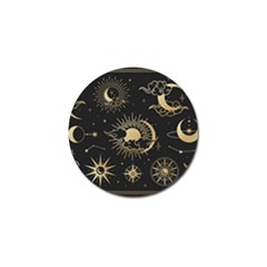 Asian-set-with-clouds-moon-sun-stars-vector-collection-oriental-chinese-japanese-korean-style Golf Ball Marker by Wegoenart