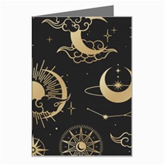 Asian-set-with-clouds-moon-sun-stars-vector-collection-oriental-chinese-japanese-korean-style Greeting Card by Wegoenart