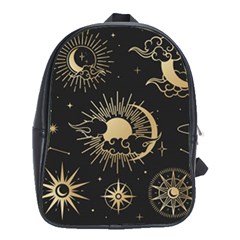 Asian-set-with-clouds-moon-sun-stars-vector-collection-oriental-chinese-japanese-korean-style School Bag (xl) by Wegoenart