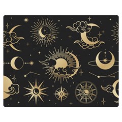 Asian-set-with-clouds-moon-sun-stars-vector-collection-oriental-chinese-japanese-korean-style Double Sided Flano Blanket (medium)  by Wegoenart